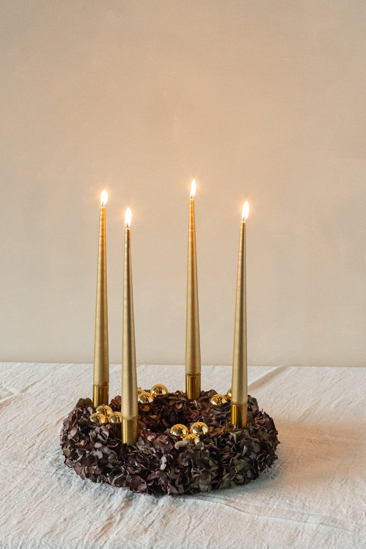 Advent wreath Hydrangea